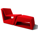 Michael Cannamela Palo Lounge Chair and Ottoman